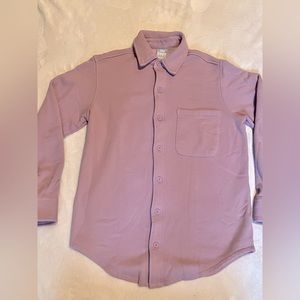 Aritzia Cozy Fleece Boyfriend Shirt extra small in lilac.